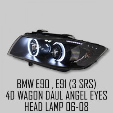AUTO LAMP LED DUAL ANGEL EYES PROJECTOR HEADLIGHTS FOR BMW E90 / E91 2006-08 MNR